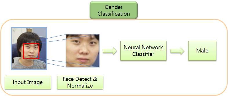 그림 10. neural network를 이용한 성별 인식