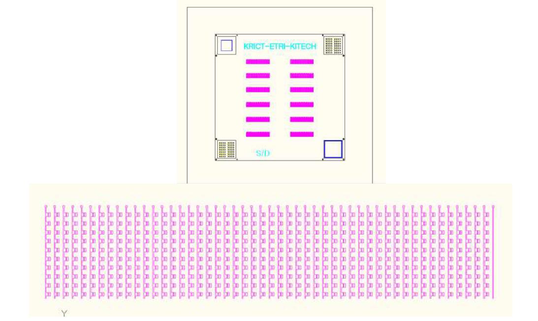 50 × 10 array S/D 클리세 설계 도면