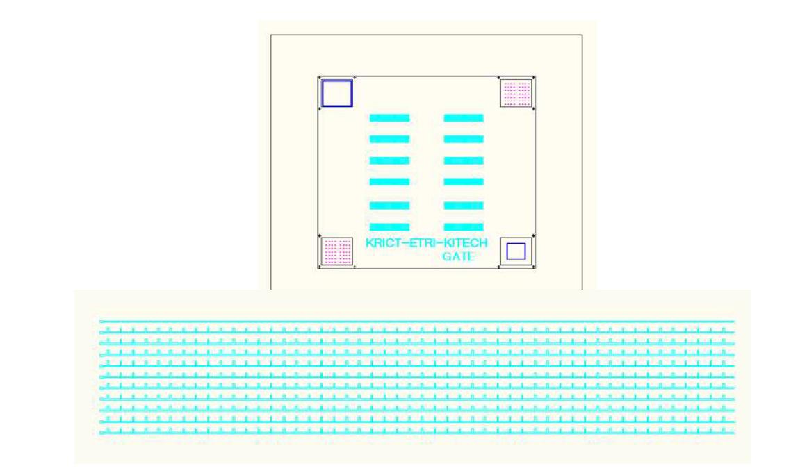 50 × 10 array Gate 클리세 설계 도면