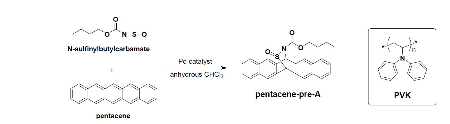 펜타센 전구체 합성 및 PVK 구조식