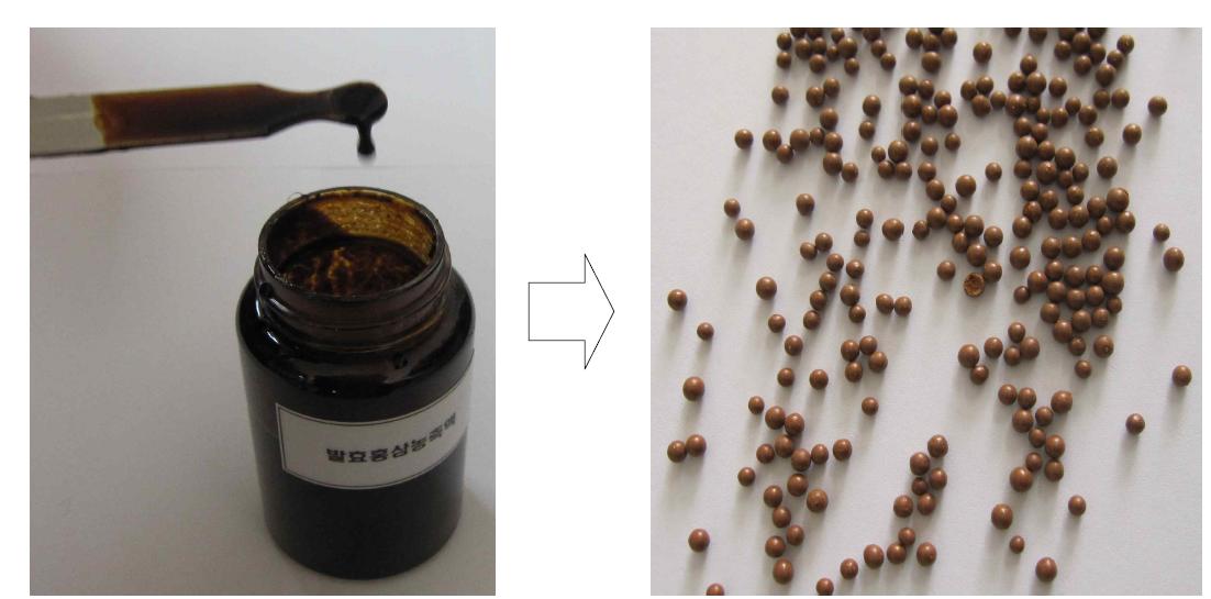 Picture for fermented red ginseng concentrates and the fermented red ginseng spherical granule improved with convenience.