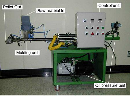 Piston-type peletizer used in our study.