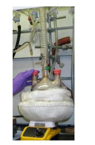 A typical solvothermal synthesis setup