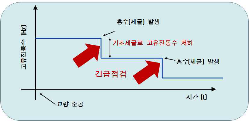 그림 6.13 고유진동수를 이용한 교량 세굴 안전관리