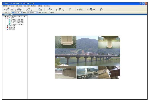 그림 3.15 제2정선교 상시모니터링 시스템 화면