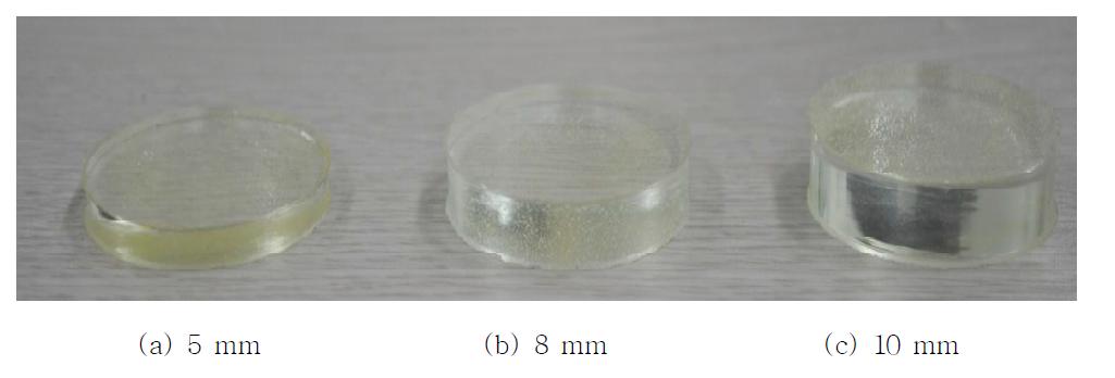 Photo of fabricated PDMS speciemems.