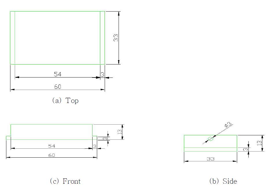 Design drawings of zig for measurement of standard gas.