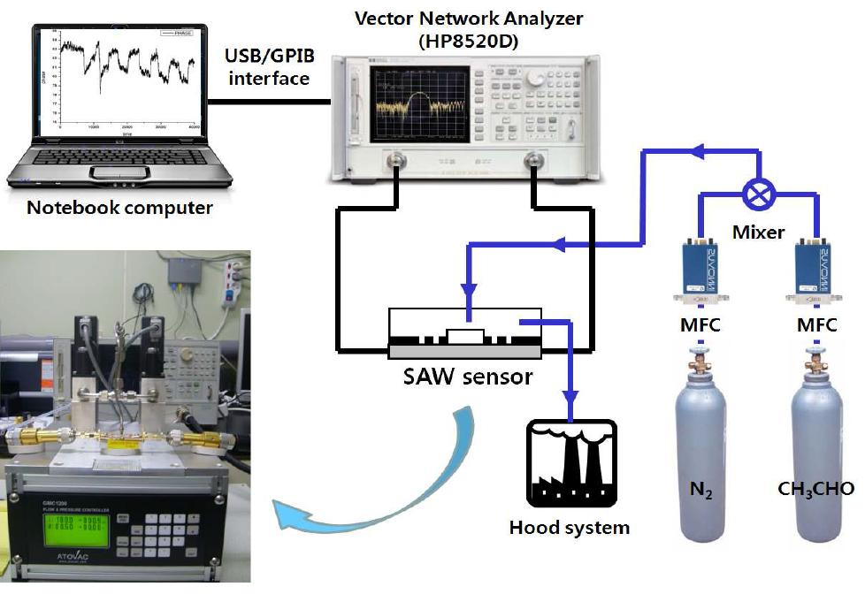 Configuration of measurement system for standard gas.