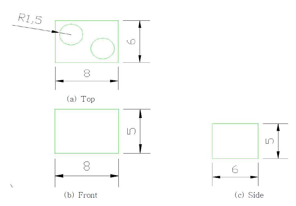 Design drawings of chamber for injection of gas.