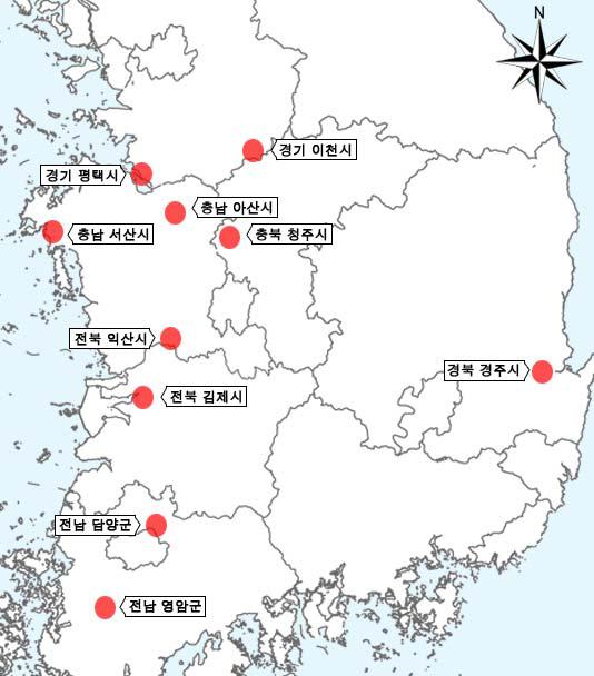 2차년도 쥐류 포획지역