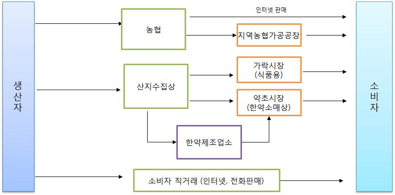 안동 산약의 유통 경로