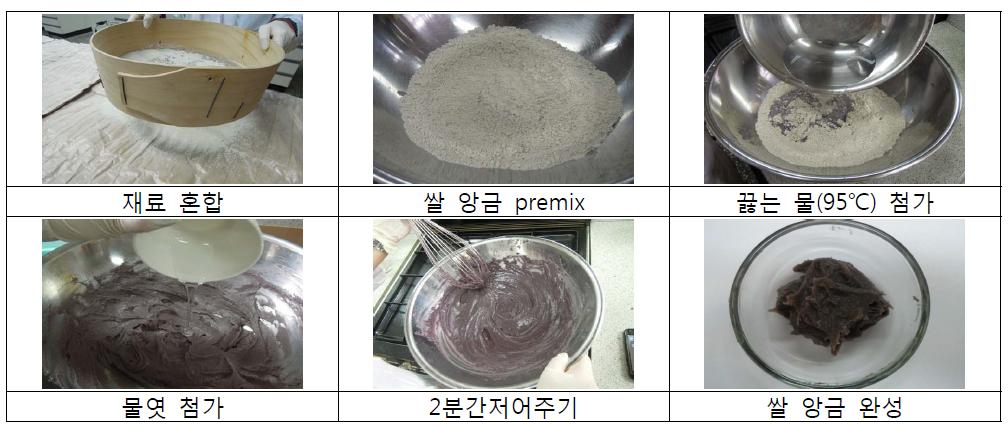 쌀 앙금 제조