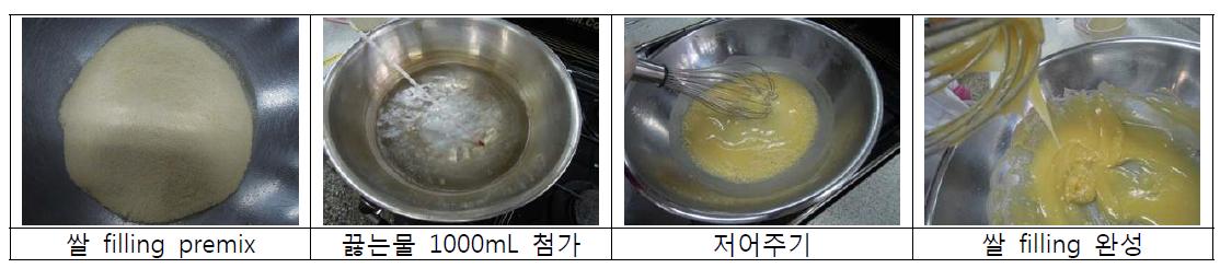 쌀 filling 제조