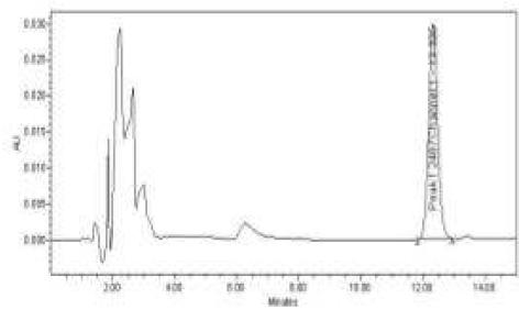 HPLC 크로마토그램 (진세노사이드 (20S)-Rg3) (Standard curve, y=10140x-696.38(R2=0.9999)