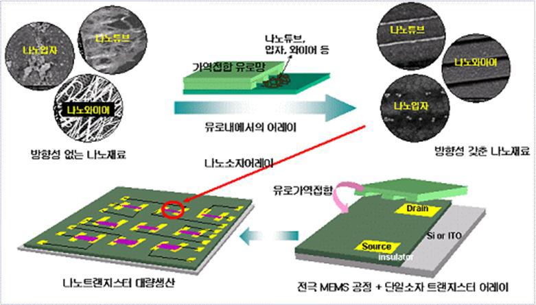 CNT를 이용한 나노트랜지스트 대량생산을 위한 공정도