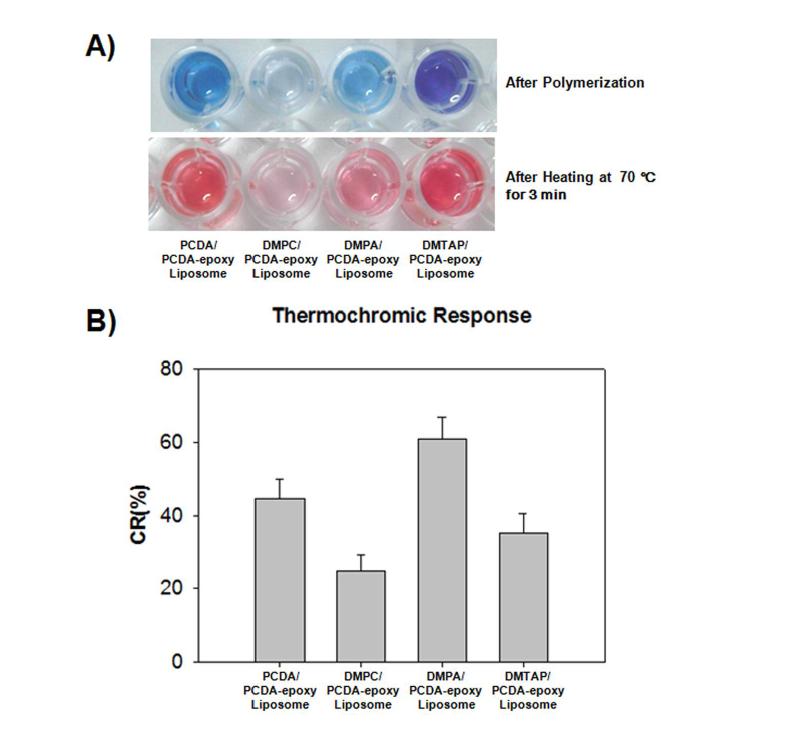 PDA-phospholipid liposome의 polymerization과 열에대한 감도
