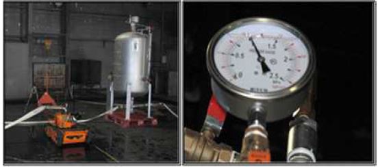 그림 4.10 방수량 측정용 압력탱크