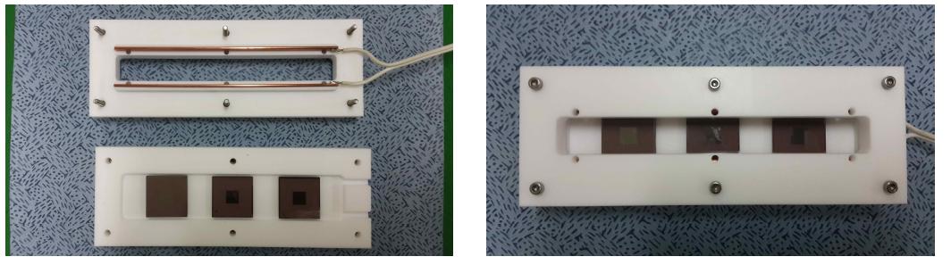 고온 챔버 내에서 전류 인가가 가능한 지그