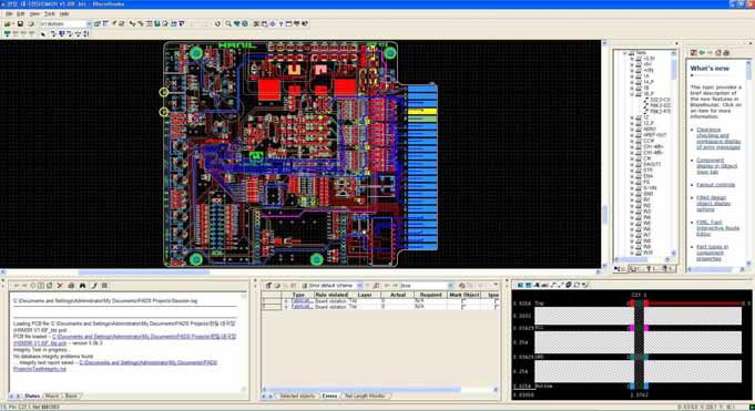 제어보드 회로기판(PCB) 시뮬레이션 설정화면