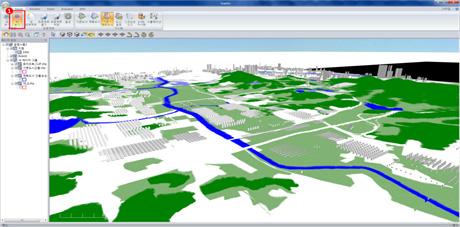 EnerISS Viewer 도시공간정보 3D 가시화 화면