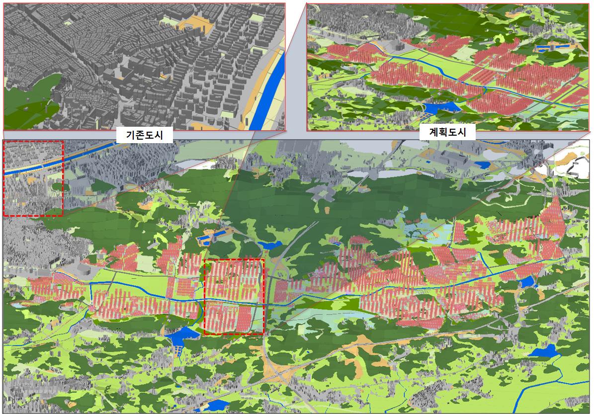 도시의 3D GIS 생성결과