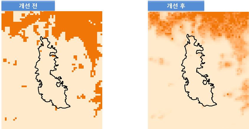 역추적 모형 개선 결과