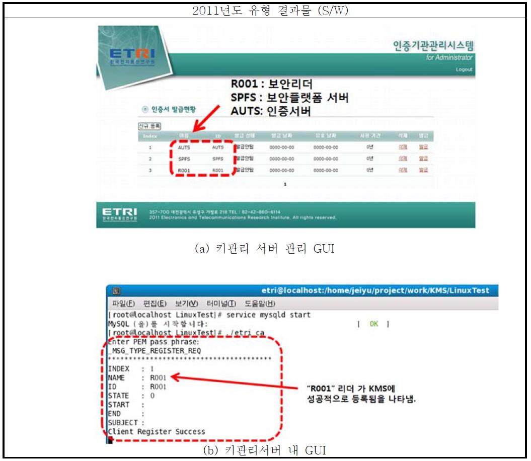 키관리 서버 실용시제품