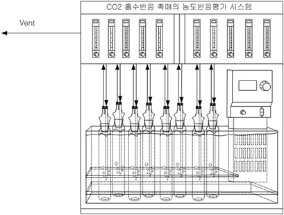 흡수제의 침전 생성 실험장치 모식도