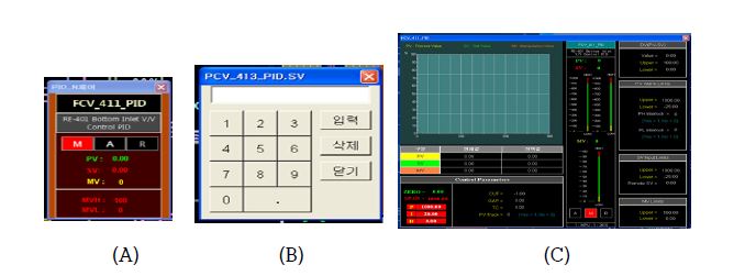 [그림 4-57] 밸브의 콘트롤 화면