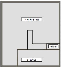 [그림 4-40] 모델링의 지하 1층 평면도