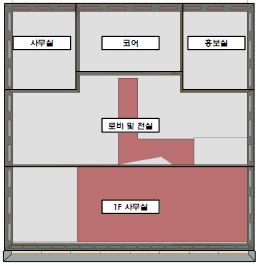 [그림 4-41] 모델링의 1층 평면도