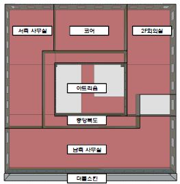 [그림 4-42] 모델링의 2층 평면도