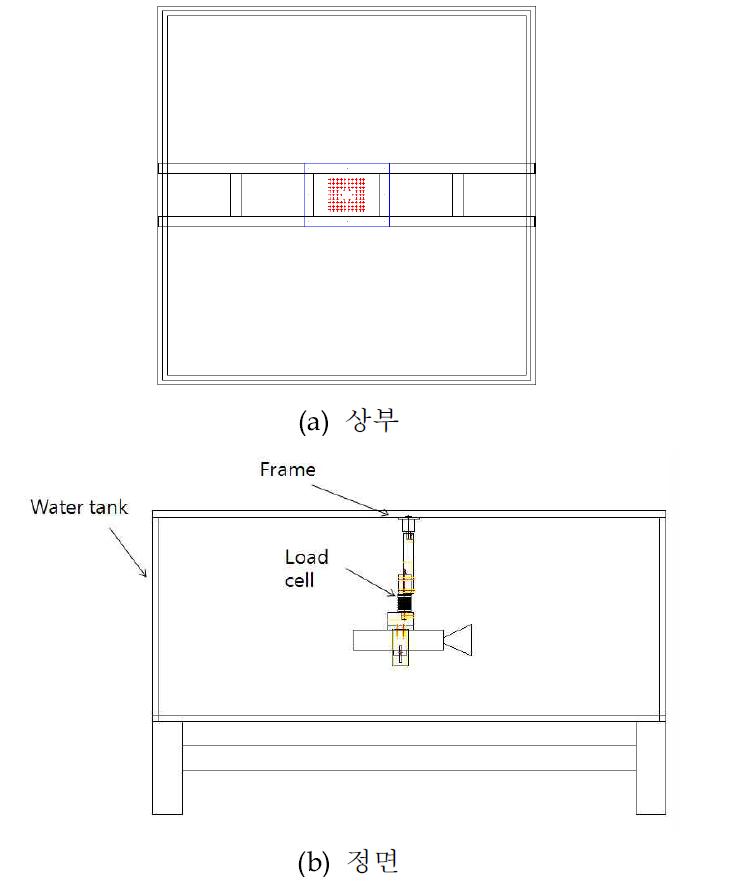수중 로봇 추진 성능 실험장치 도면
