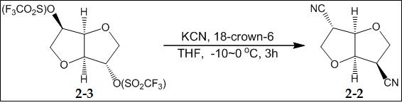 Synthesis of dicyanide derivative of isosorbide (2-2)