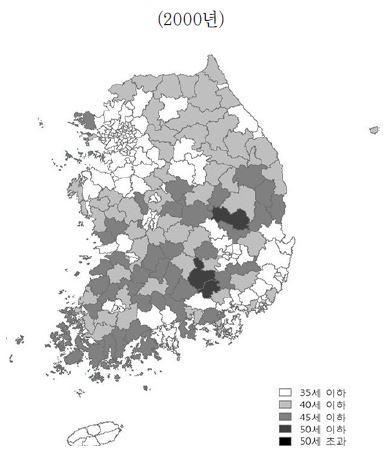 시군구별 평균연령 변화 추이