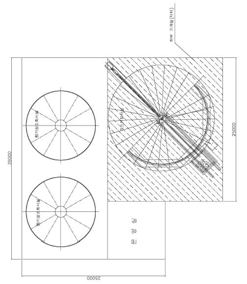 50㎥/일 음폐수 처리시설 배치도