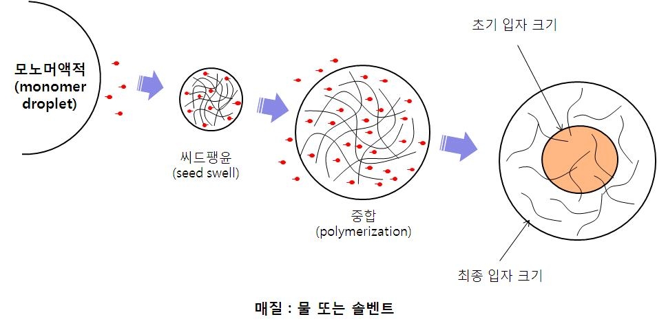 시드중합(seed polymerization)의 메커니즘