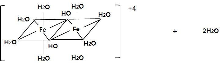 Fe2(OH)2 +4 이온의 구조식