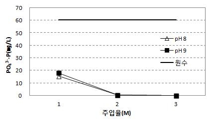 FeCl3 41% 주입 시 pH조건에 따른 인 제거 특성