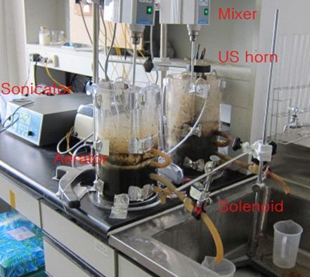 초음파가 결합된 연속 회분식 호기성 소화 실험장치