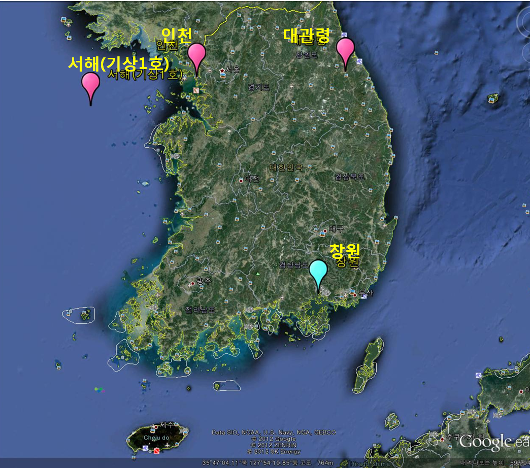 Fig. 3.1.1.1. The location of special observation of winter season in 2013