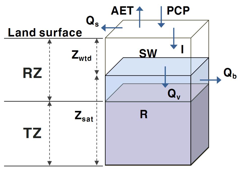 Schematic diagram of water movement.