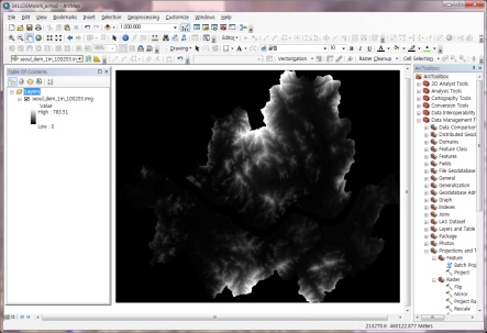 Fig. 3.1.13. Digital terrain model in Seoul