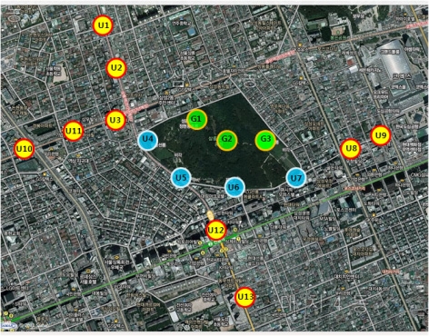 Fig. 4.2.1. Multi sensor (WXT-520) network in Gangnam region.