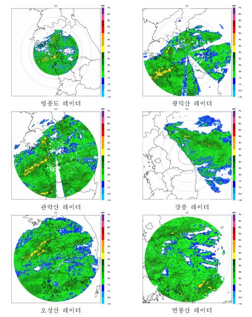 PPI image of KMA radars on 1700 UTC, Jun 24, 2011.
