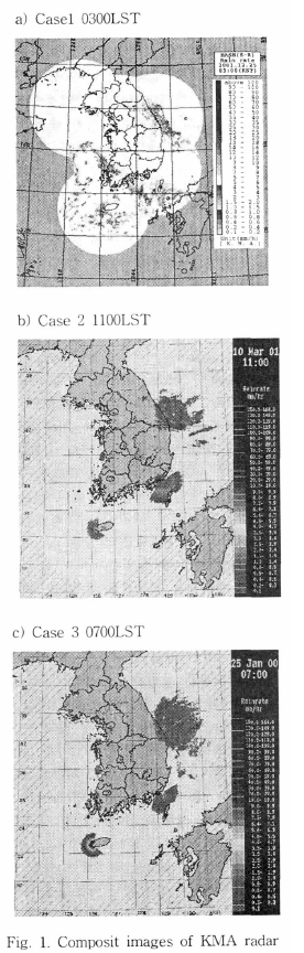 Composit images of KMA radar