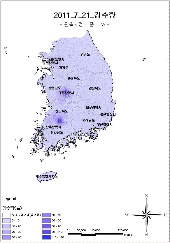 Precipitation's map