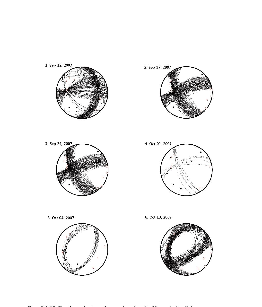 Focal mechanism for earthquakes in Yeongdeok offshore.