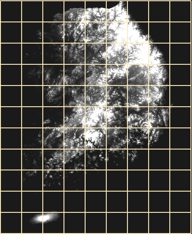 Fig. 4.4.7. GeoTiff files 30'unit mesh editing