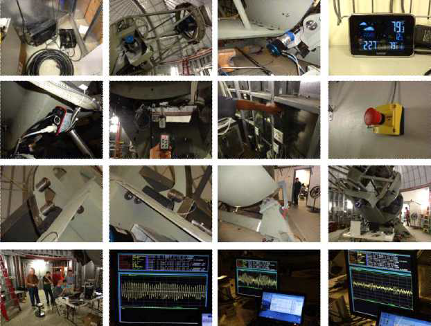 그림 3. 각종 스위치류 기능점검과 위치에 따른 망원경 추적성능 확인